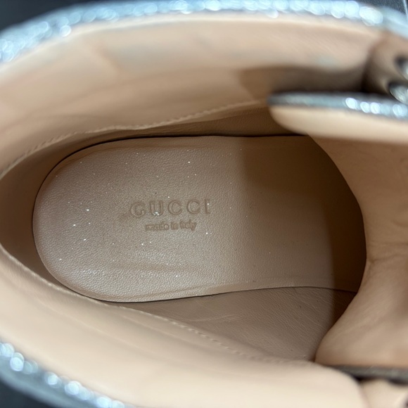 Gucci Silver Glitter Sneakers with Red and Blue Stripes Size 37 - Picture 8 of 11